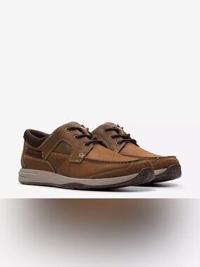 Clarks Men's Brown Leather Boat Shoes Size 11.5